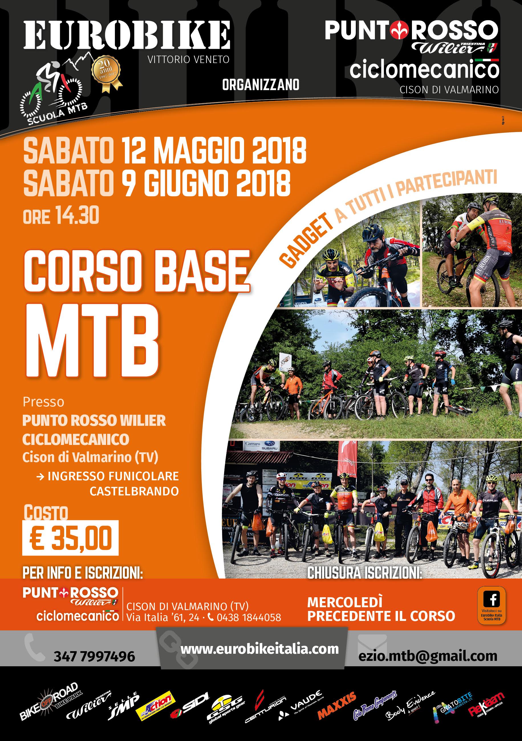 Corsi Tecnica Base MTB maggio-giugno 2018 da Castelbrando