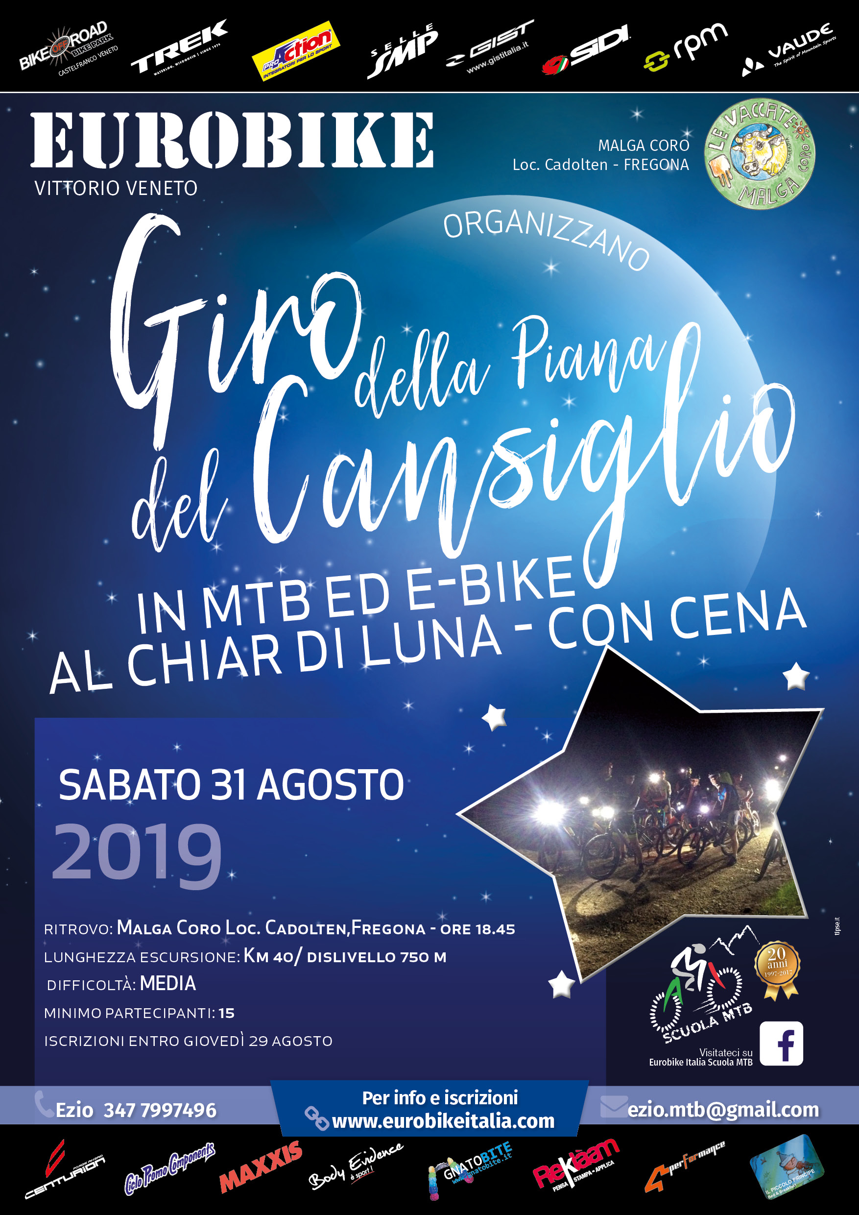 31.08.2019 Giro della Piana del Cansiglio al Chiar di Luna